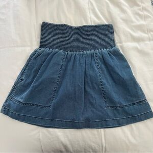 High waisted Wilfred Free denim miniskirt